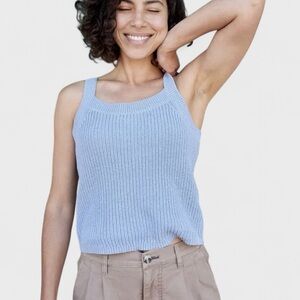 Toad & Co Bianca Weathered Blue Knit Tank. Women’s Size Large